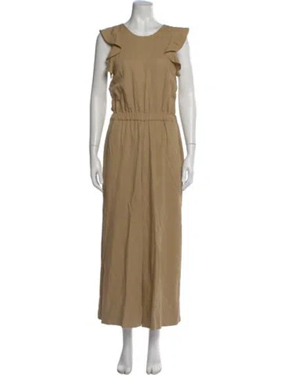 Pre-owned Ulla Johnson Crew Neck Jumpsuit In Neutral