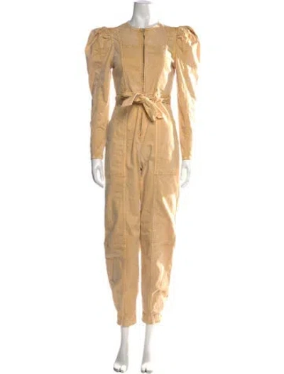 Pre-owned Ulla Johnson Crew Neck Jumpsuit In Neutral