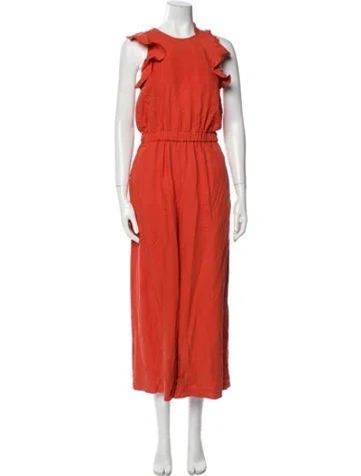 Pre-owned Ulla Johnson Crew Neck Jumpsuit In Orange