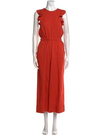 Pre-owned Ulla Johnson Crew Neck Jumpsuit In Orange