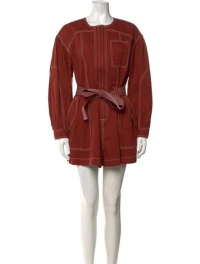 Pre-owned Ulla Johnson Crew Neck Jumpsuit In Orange
