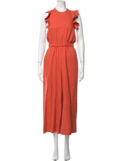 Pre-owned Ulla Johnson Crew Neck Jumpsuit In Orange
