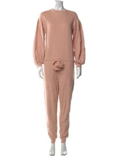 Pre-owned Ulla Johnson Crew Neck Jumpsuit In Pink