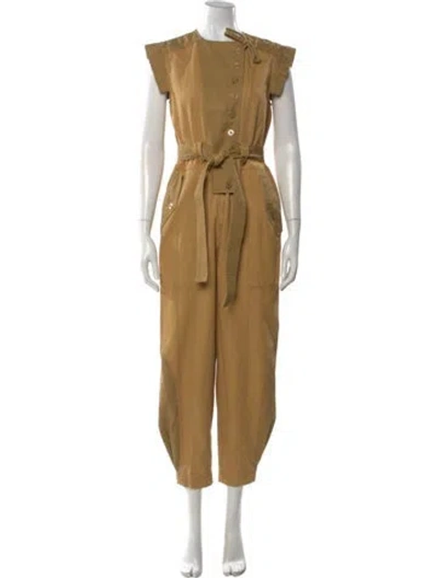 Pre-owned Ulla Johnson Crew Neck Jumpsuit In Yellow