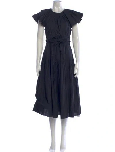 Pre-owned Ulla Johnson Crew Neck Knee-length Dress In Black