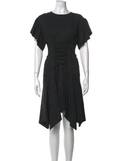 Pre-owned Ulla Johnson Crew Neck Knee-length Dress In Black