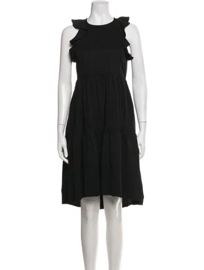 Pre-owned Ulla Johnson Crew Neck Knee-length Dress In Black