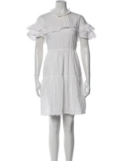 Pre-owned Ulla Johnson Crew Neck Knee-length Dress In Neutral