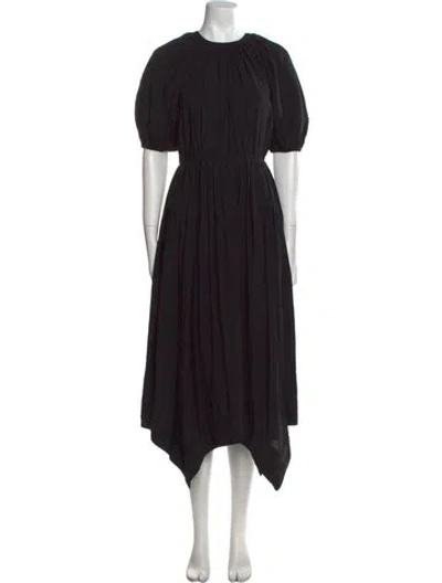 Pre-owned Ulla Johnson Crew Neck Long Dress In Black