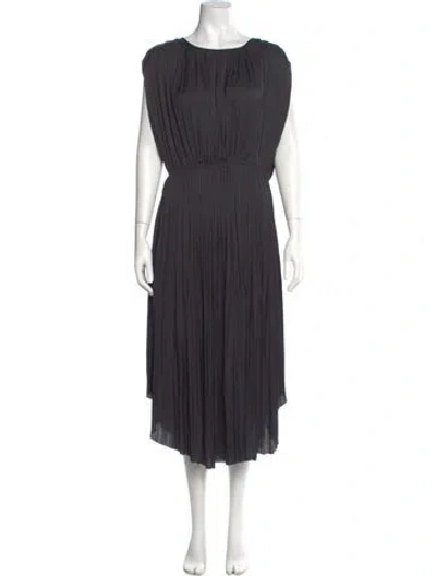 Pre-owned Ulla Johnson Crew Neck Long Dress In Black