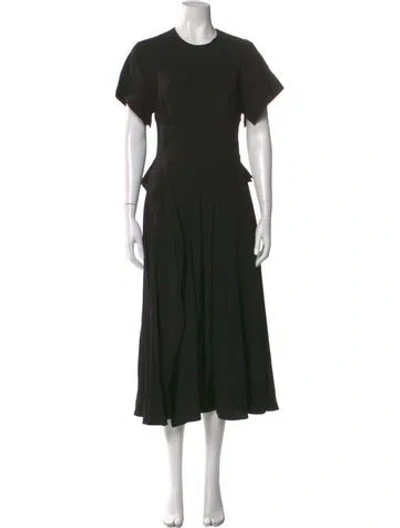 Pre-owned Ulla Johnson Crew Neck Long Dress In Black