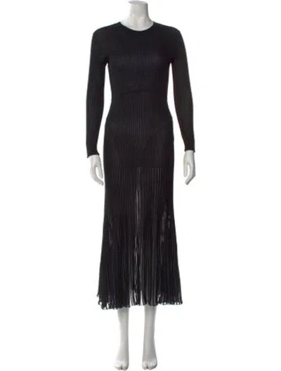 Pre-owned Ulla Johnson Crew Neck Long Dress In Black