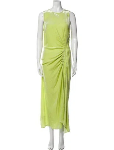 Pre-owned Ulla Johnson Crew Neck Long Dress In Green