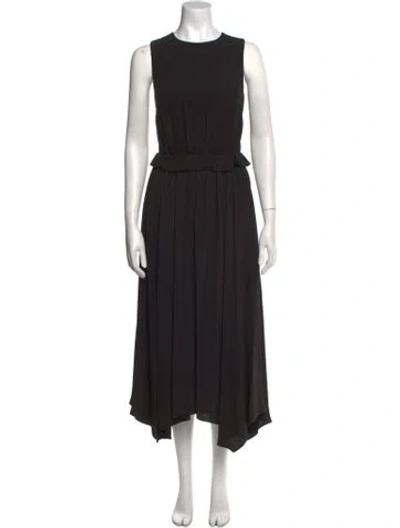 Pre-owned Ulla Johnson Crew Neck Long Dress W/ Tags In Black
