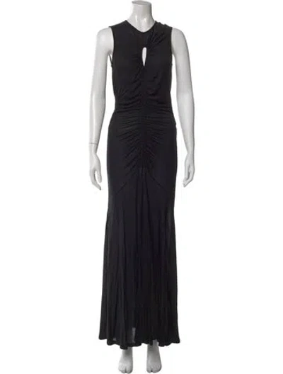 Pre-owned Ulla Johnson Crew Neck Long Dress W/ Tags In Black