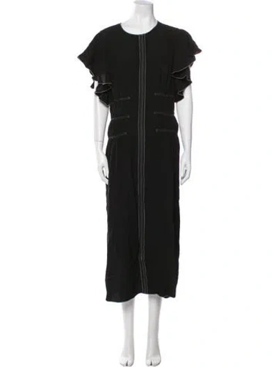 Pre-owned Ulla Johnson Crew Neck Long Dress W/ Tags In Multi