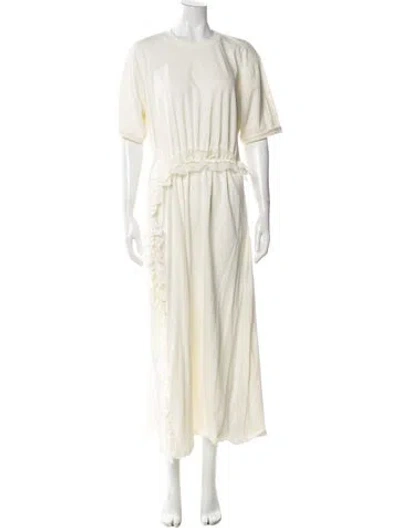 Pre-owned Ulla Johnson Crew Neck Long Dress W/ Tags In Neutral