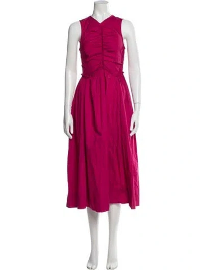 Pre-owned Ulla Johnson Crew Neck Long Dress W/ Tags In Pink