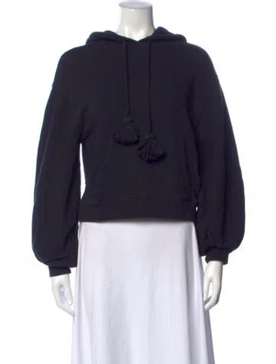 Pre-owned Ulla Johnson Crew Neck Long Sleeve Hoodie In Blue