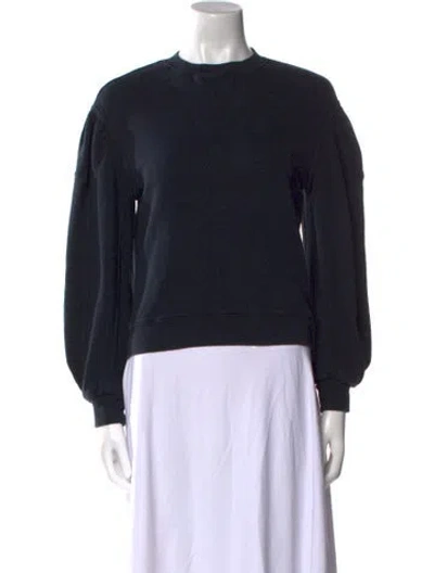 Pre-owned Ulla Johnson Crew Neck Long Sleeve Sweatshirt In Black
