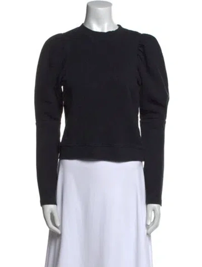 Pre-owned Ulla Johnson Crew Neck Long Sleeve Sweatshirt In Black