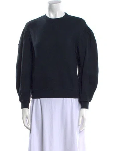 Pre-owned Ulla Johnson Crew Neck Long Sleeve Sweatshirt In Black