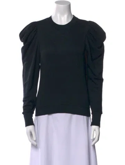 Pre-owned Ulla Johnson Crew Neck Long Sleeve Sweatshirt In Black