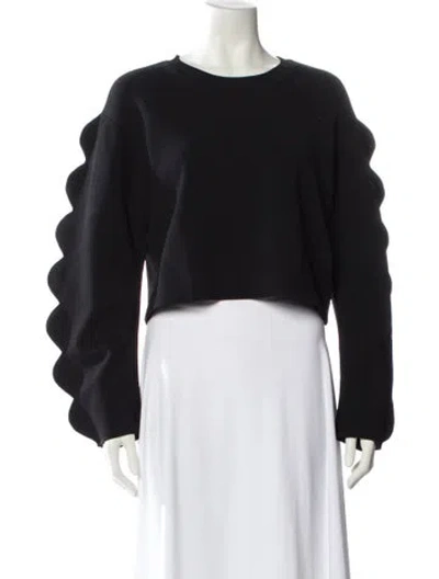 Pre-owned Ulla Johnson Crew Neck Long Sleeve Sweatshirt In Black