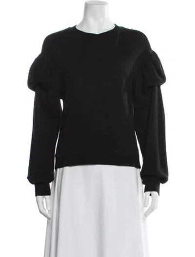 Pre-owned Ulla Johnson Crew Neck Long Sleeve Sweatshirt In Black