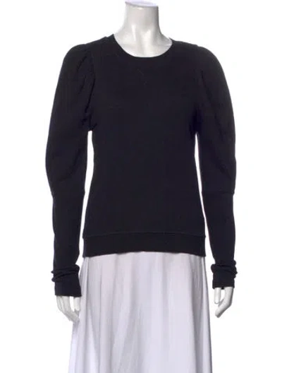 Pre-owned Ulla Johnson Crew Neck Long Sleeve Sweatshirt In Black