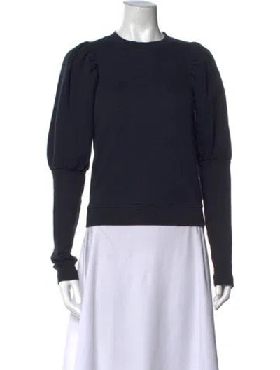 Pre-owned Ulla Johnson Crew Neck Long Sleeve Sweatshirt In Black