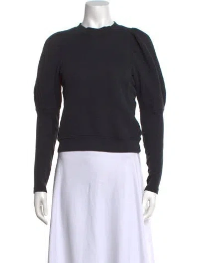 Pre-owned Ulla Johnson Crew Neck Long Sleeve Sweatshirt In Black