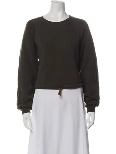 Pre-owned Ulla Johnson Crew Neck Long Sleeve Sweatshirt In Black