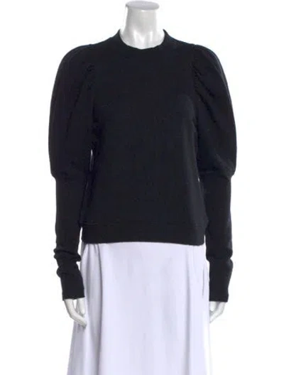 Pre-owned Ulla Johnson Crew Neck Long Sleeve Sweatshirt In Blue