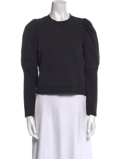 Pre-owned Ulla Johnson Crew Neck Long Sleeve Sweatshirt In Blue