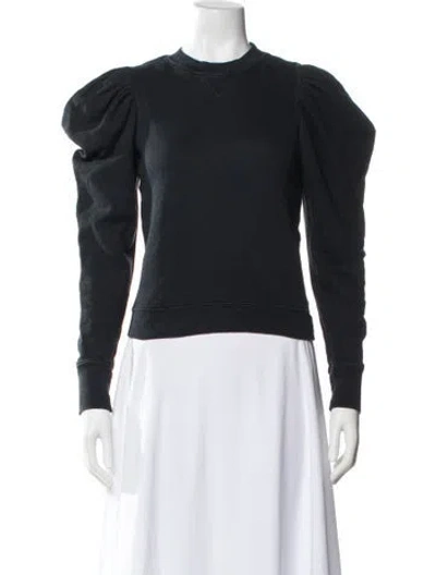 Pre-owned Ulla Johnson Crew Neck Long Sleeve Sweatshirt In Blue