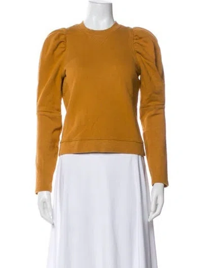 Pre-owned Ulla Johnson Crew Neck Long Sleeve Sweatshirt In Blue