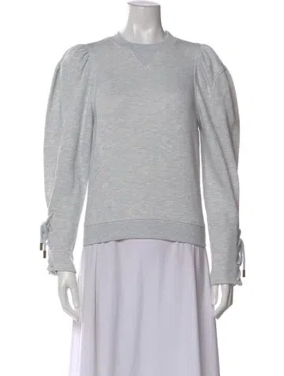 Pre-owned Ulla Johnson Crew Neck Long Sleeve Sweatshirt In Blue