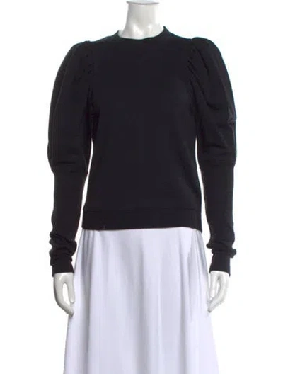 Pre-owned Ulla Johnson Crew Neck Long Sleeve Sweatshirt In Blue