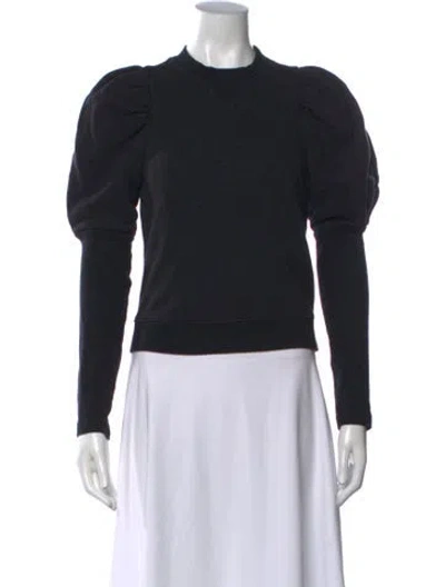 Pre-owned Ulla Johnson Crew Neck Long Sleeve Sweatshirt In Blue