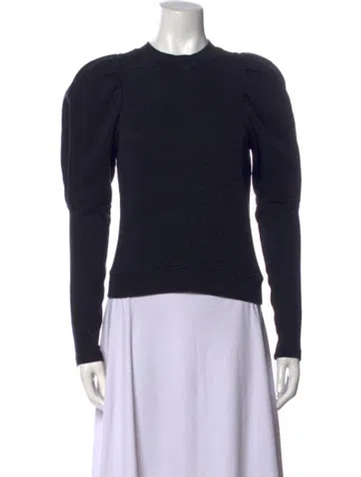 Pre-owned Ulla Johnson Crew Neck Long Sleeve Sweatshirt In Blue