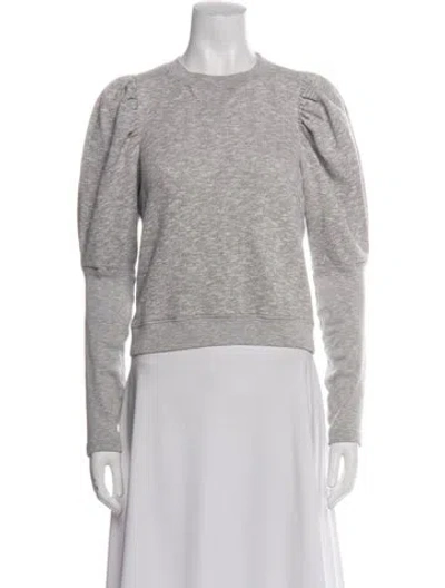 Pre-owned Ulla Johnson Crew Neck Long Sleeve Sweatshirt In Blue