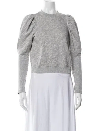 Pre-owned Ulla Johnson Crew Neck Long Sleeve Sweatshirt In Gray