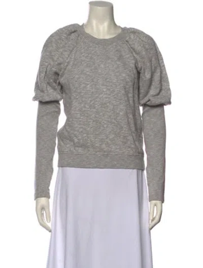 Pre-owned Ulla Johnson Crew Neck Long Sleeve Sweatshirt In Gray
