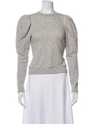 Pre-owned Ulla Johnson Crew Neck Long Sleeve Sweatshirt In Gray