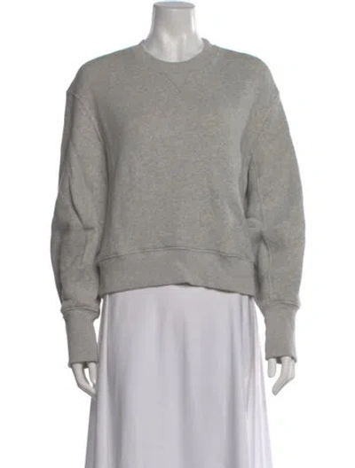 Pre-owned Ulla Johnson Crew Neck Long Sleeve Sweatshirt In Gray