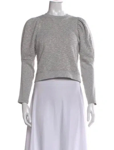 Pre-owned Ulla Johnson Crew Neck Long Sleeve Sweatshirt In Gray
