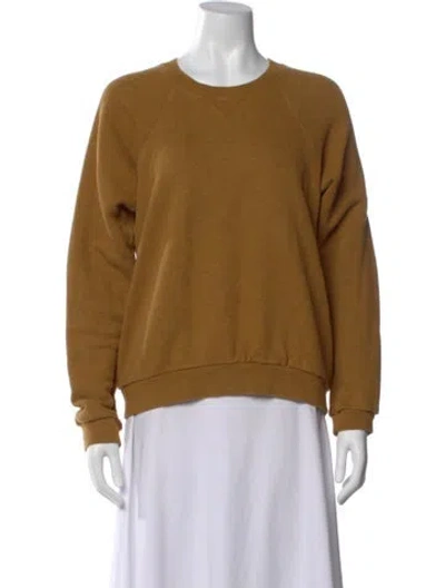 Pre-owned Ulla Johnson Crew Neck Long Sleeve Sweatshirt In Green