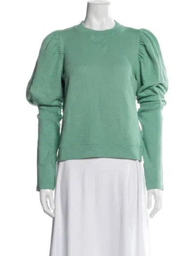 Pre-owned Ulla Johnson Crew Neck Long Sleeve Sweatshirt In Green