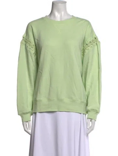 Pre-owned Ulla Johnson Crew Neck Long Sleeve Sweatshirt In Green